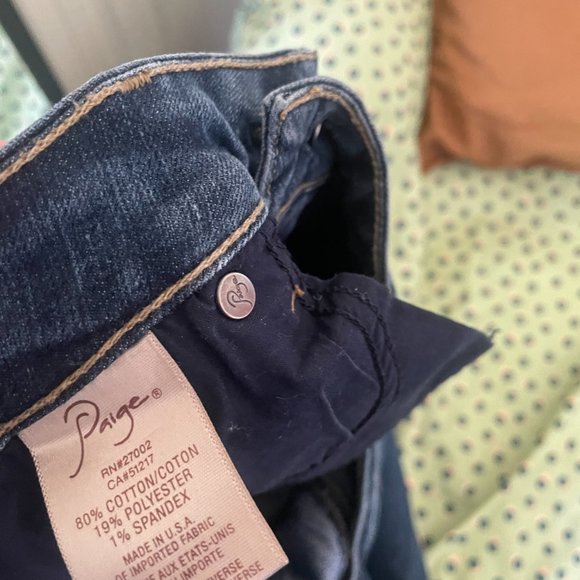 PAIGE Women's Skinny Jeans in Dark Blue - Picture 6 of 8